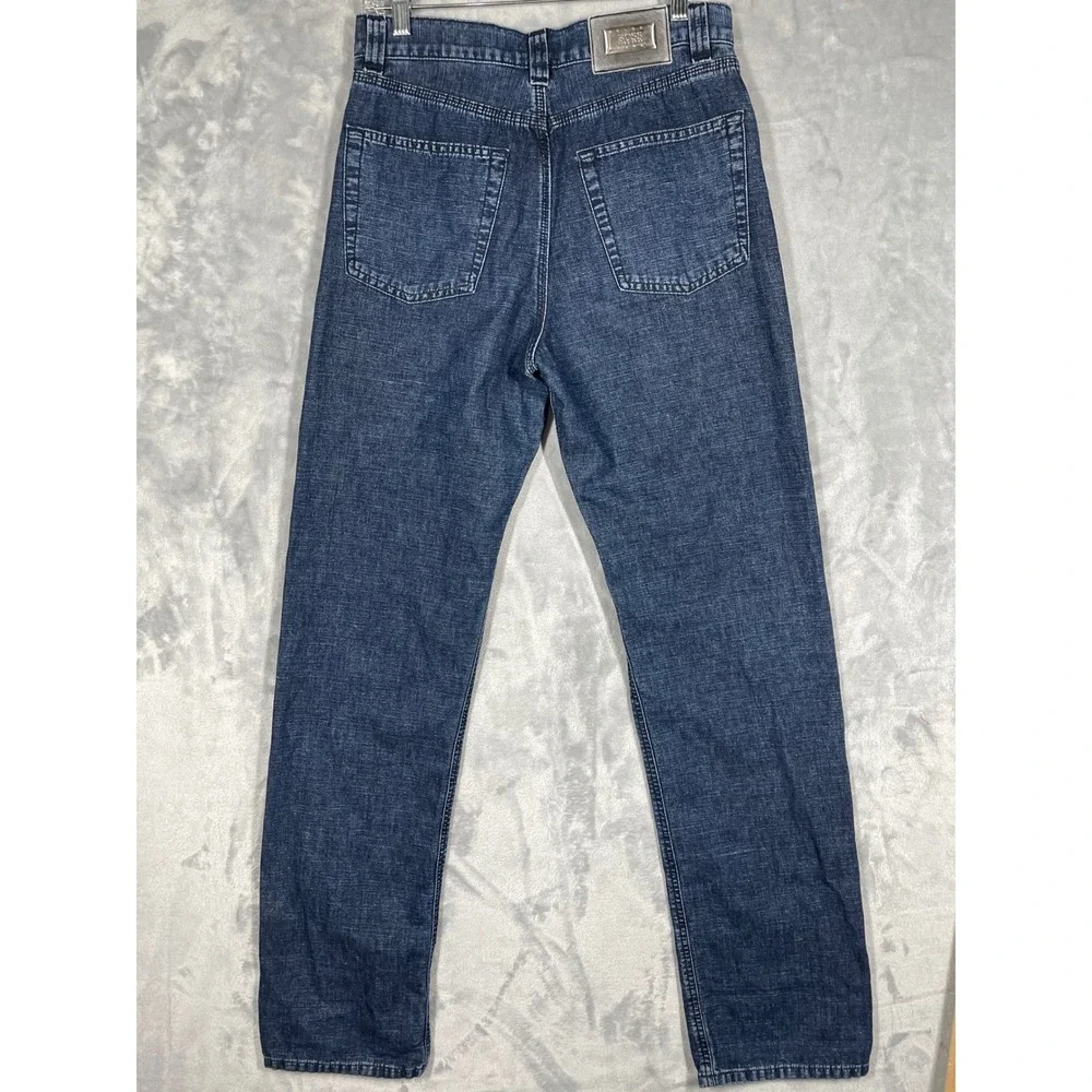 Hugo Boss Alabama Straight Leg Jeans Mens 30x34 Dark Wash Cotton Linen Blend